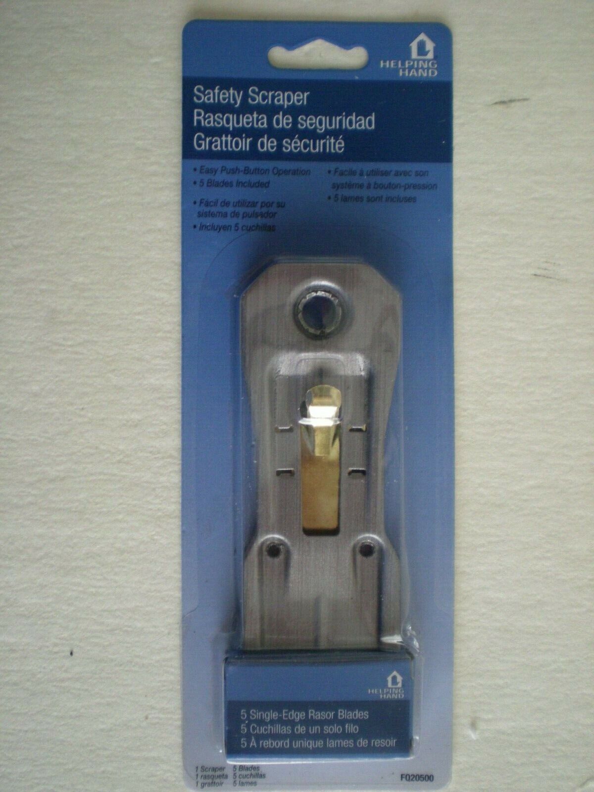 ( Lot Of 3 ) Safety Scraper, Glass Scraper with 5 Single Edge Razor Blades - Fresh Stock Dated February 2026