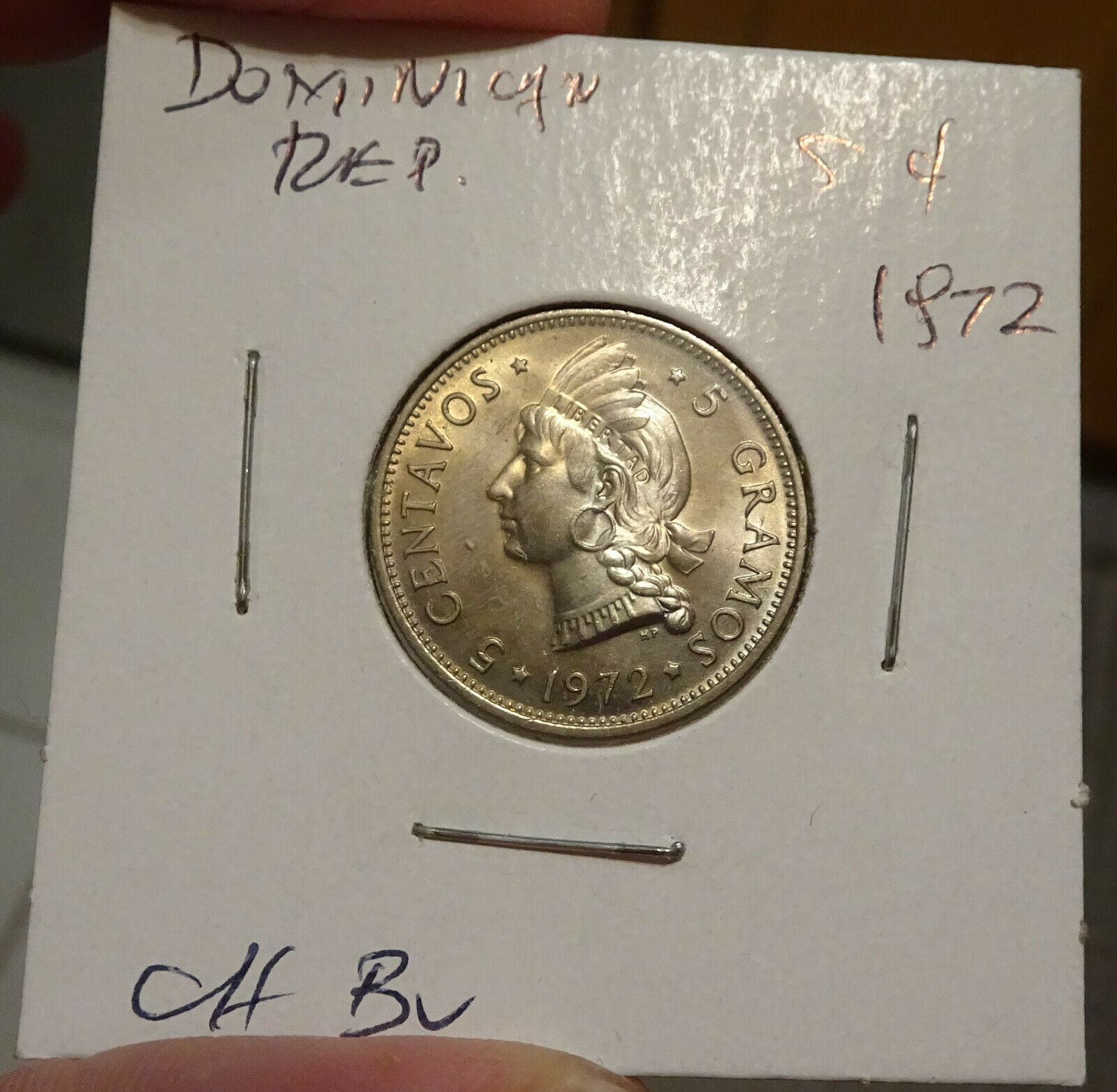 Dominican Republic 4-pc ChBU Lot: 1, 5, 25 Centavos 1972 & 10C 1967 (4 pc total) - Fresh Stock Dated December 2025