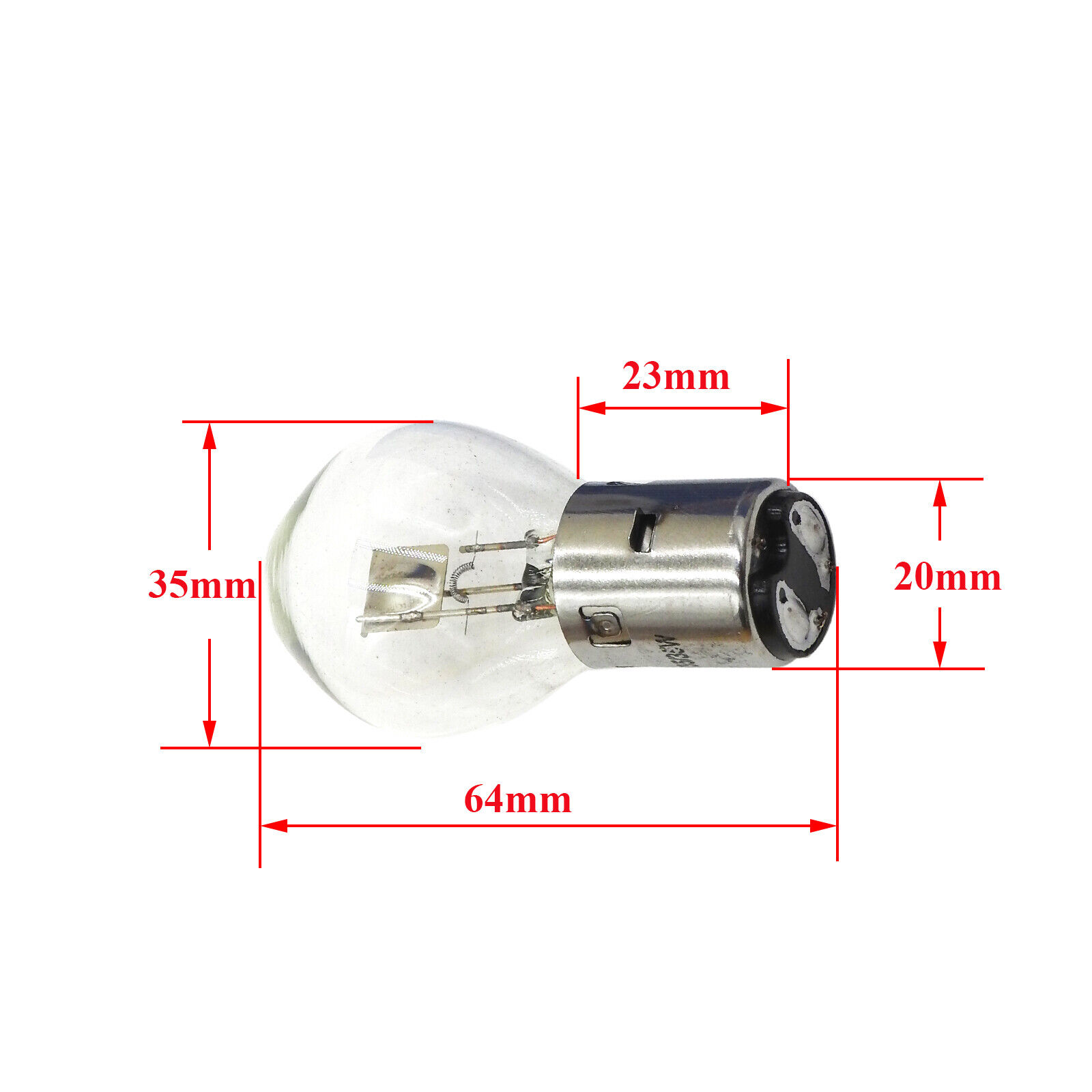 1x 12V35/35W Head Light Bulb for Moped Scooter Motorcycle Bike ATV GO-KART - Fresh Stock Dated February 2026