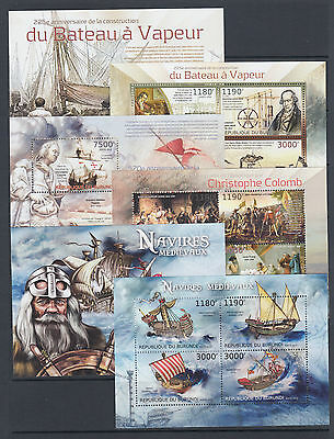 Burundi Sc 1241-1290 MNH. 2012 Transportation & Space, set of 50 souvenir sheets - Fresh Stock Dated December 2025