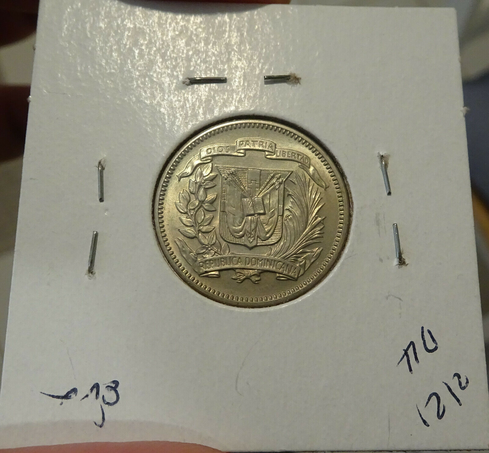 Dominican Republic 4-pc ChBU Lot: 1, 5, 25 Centavos 1972 & 10C 1967 (4 pc total) - Fresh Stock Dated December 2025