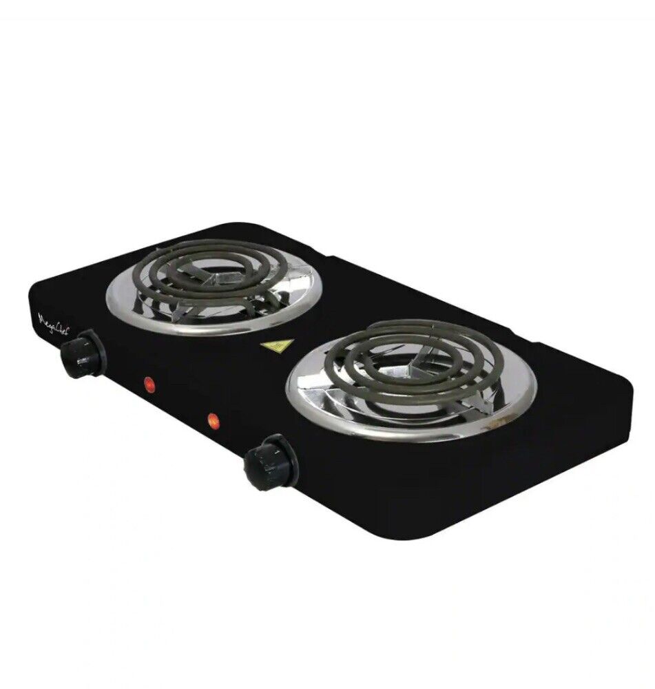 Double Burner Stove Eye Portable 2-Burner 5.5 in.  Hot Plate Temperature Control - Fresh Stock Dated February 2026