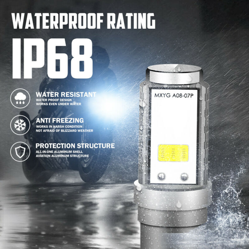 6000K BA20D H6 LED Bulb Hi/Low Light Motorcycle Moped ATV Headlight 12V White - Fresh Stock Dated February 2026