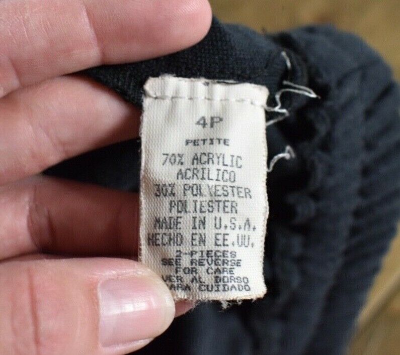 VTG 80s Black Mini Cotton Casual Athletic 