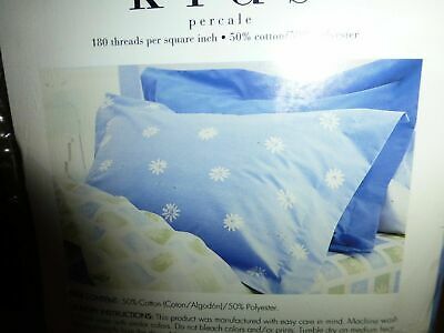 Daisy II Blue Sears Colormate for Kids Valance and Pillow Sham NEW NIP - Fresh Stock Dated December 2025