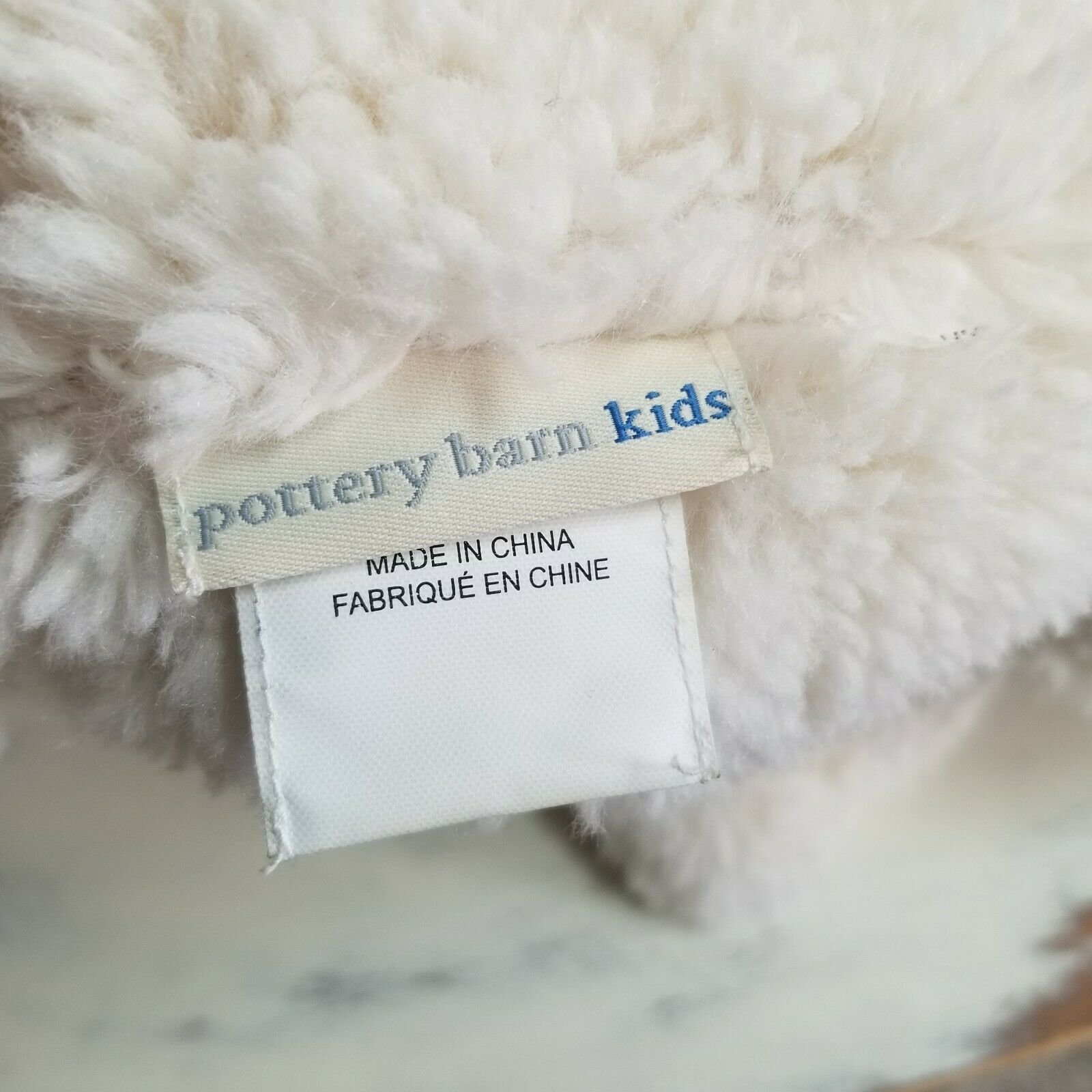 Pottery Barn Kids Sherpa Cream Bear Pillow Pet Plush Sleepover - Fresh Stock Dated December 2025