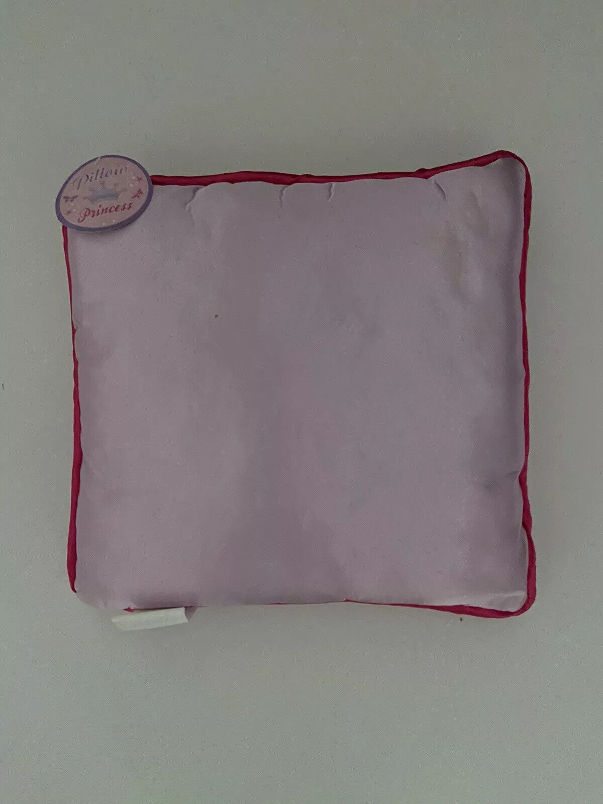Princess Plush Embroidered Pillow Reverse to Satin 14”x 14” - Fresh Stock Dated February 2026