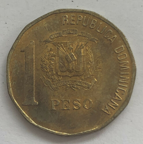 Dominican Republic 2000 1 Peso Uncirculate Very Nice Coin L15 - Fresh Stock Dated February 2026
