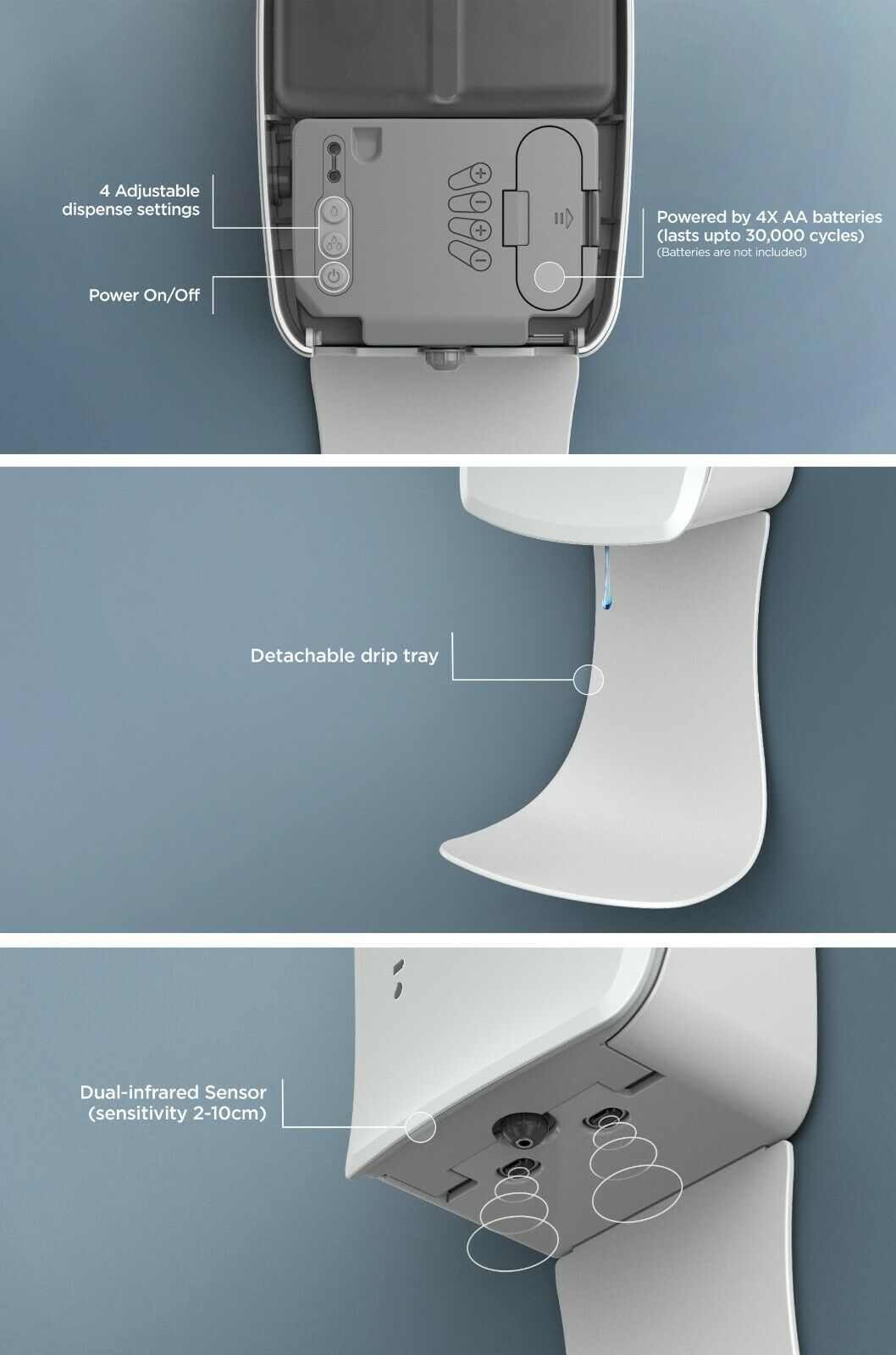 Automatic Hand Sanitizer Dispenser Floor Stand Touchless Station Liquid Alcohol - Fresh Stock Dated February 2026