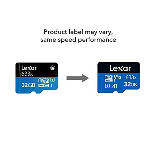 Lexar High-Performance 633x 32GB microSDHC UHS-I Card w/ SD Adapter - Fresh Stock Dated February 2026