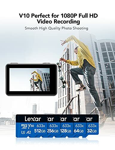 Lexar High-Performance 633x 32GB microSDHC UHS-I Card w/ SD Adapter - Fresh Stock Dated February 2026