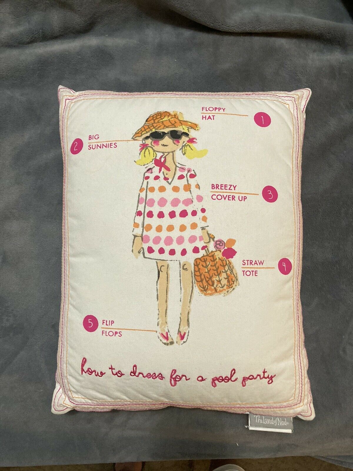 Throw Pillow The Land of Nod Pool Party Crate And Barrel - Fresh Stock Dated December 2025