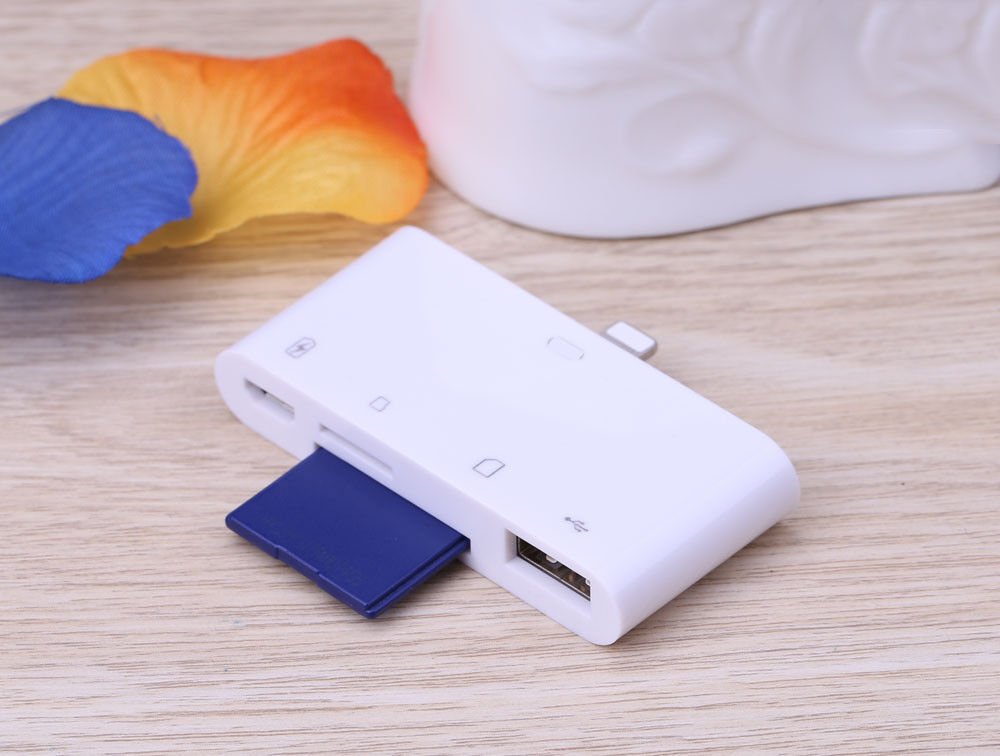 TF SD Card Reader For iPad iPhone 13 12 11 X XS XR 6 7 8 OTG Adapter Camera Kit - Fresh Stock Dated February 2026