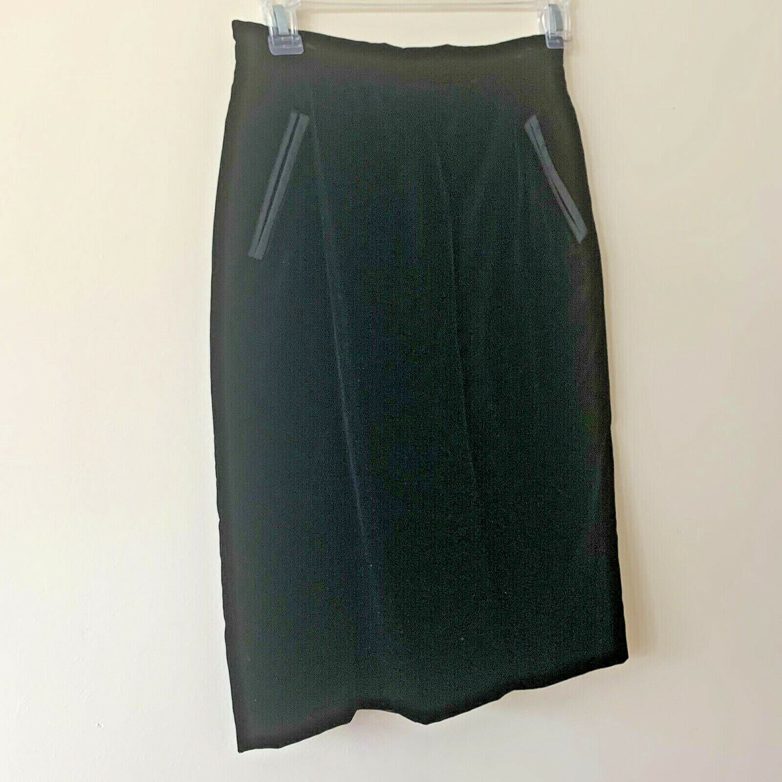 Vintage Lloyd Williams Black Velvet Skirt Size 4 Made in USA Black Designer EUC - Fresh Stock Dated March 2026