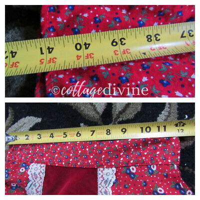 Magical Red Velvet Accent Calico Gunne Sax Gunnies Vtg 1970s Maxi Prairie Skirt - Fresh Stock Dated February 2026