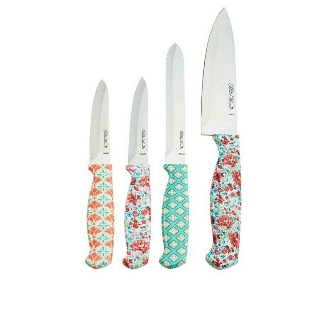 Pioneer Woman ~ Ree Drummond ~ 5-Piece Cutlery/Knife Block Set ~ Gorgeous Garden - Fresh Stock Dated December 2025