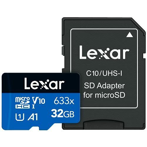 Lexar High-Performance 633x 32GB microSDHC UHS-I Card w/ SD Adapter - Fresh Stock Dated February 2026