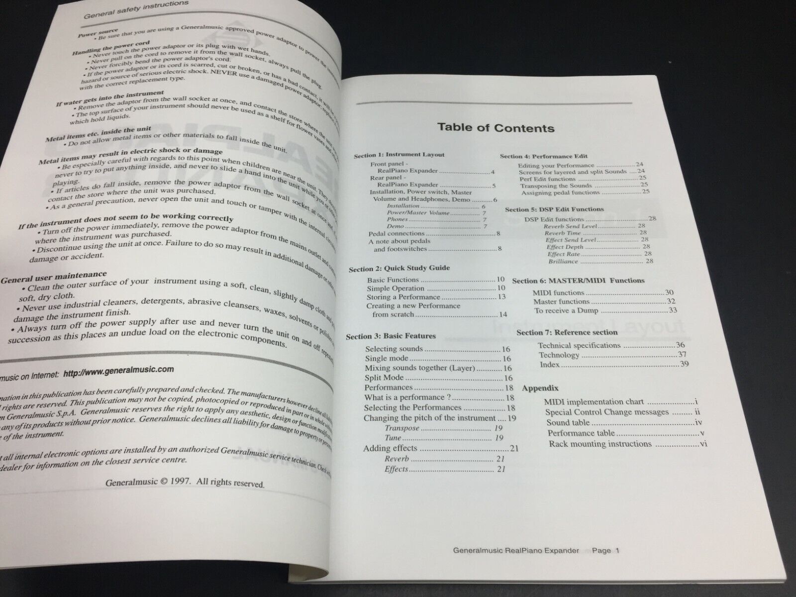 General Music REALPIANO EXPANDER Keyboard * ORIGINAL OWNER'S MANUAL BOOK ONLY * - Fresh Stock Dated February 2026