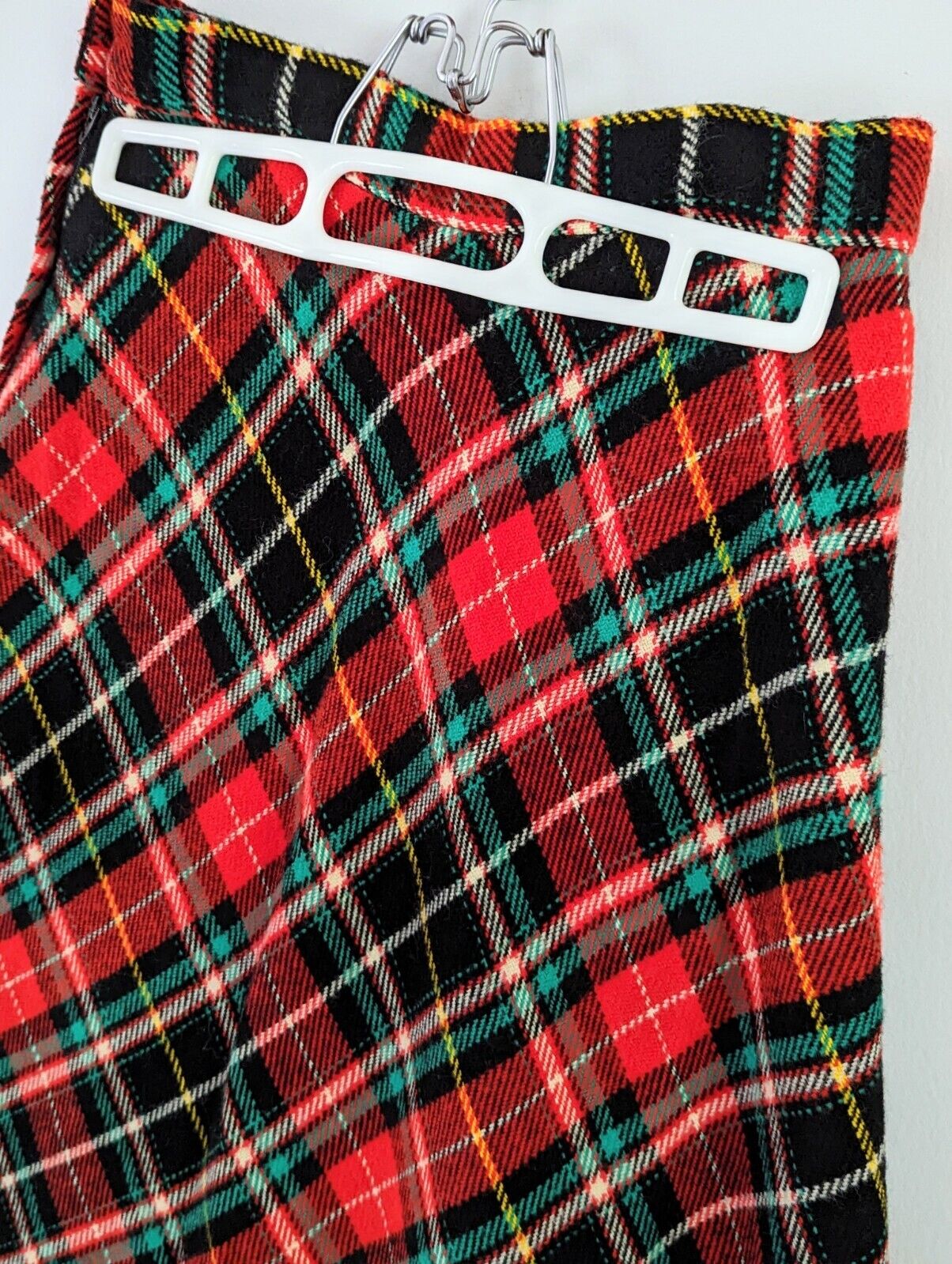 Vintage Plaid 1950s 1960s High Waist Skirt Christmas Talon Zipper - Fresh Stock Dated March 2026