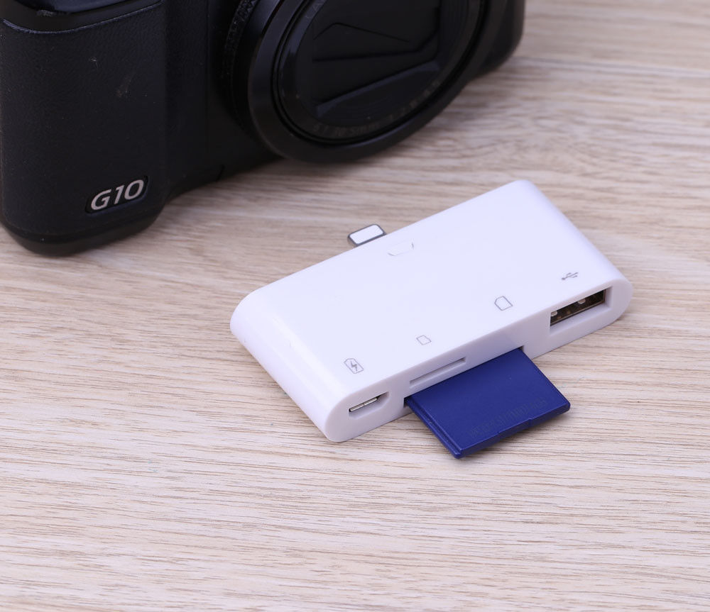 TF SD Card Reader For iPad iPhone 13 12 11 X XS XR 6 7 8 OTG Adapter Camera Kit - Fresh Stock Dated February 2026