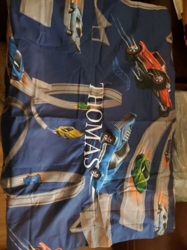 1 Pottery barn kid Hot wheels Cars  PILLOW Organic Sham Cover MONO THOMAS - Fresh Stock Dated December 2025
