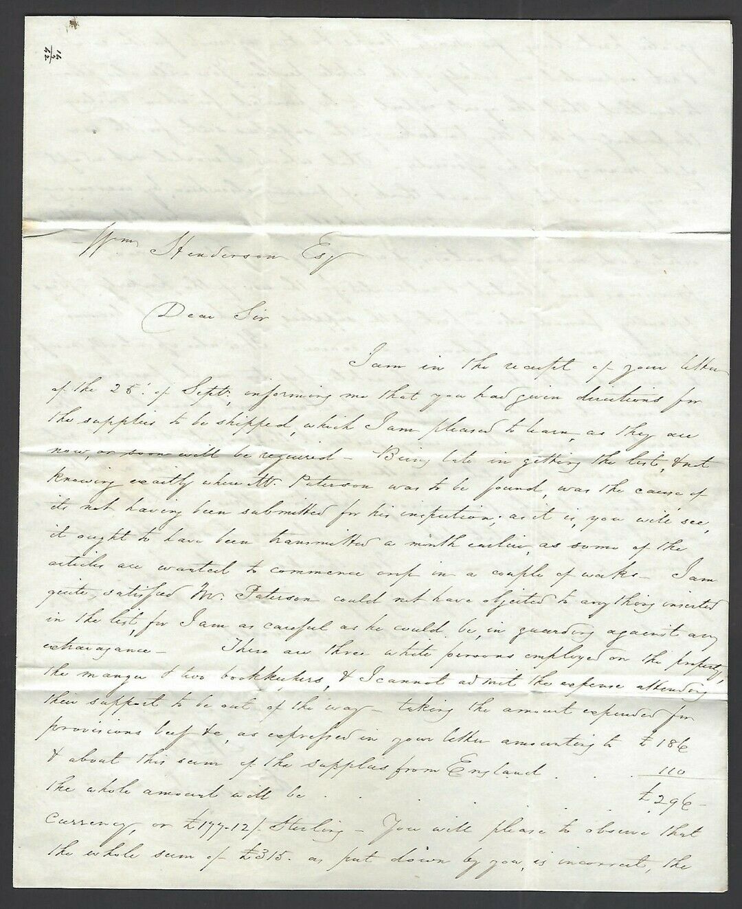 Jamaica 1841 EL to Aberdeen 6d packet rate with contemporary contents - Fresh Stock Dated February 2026