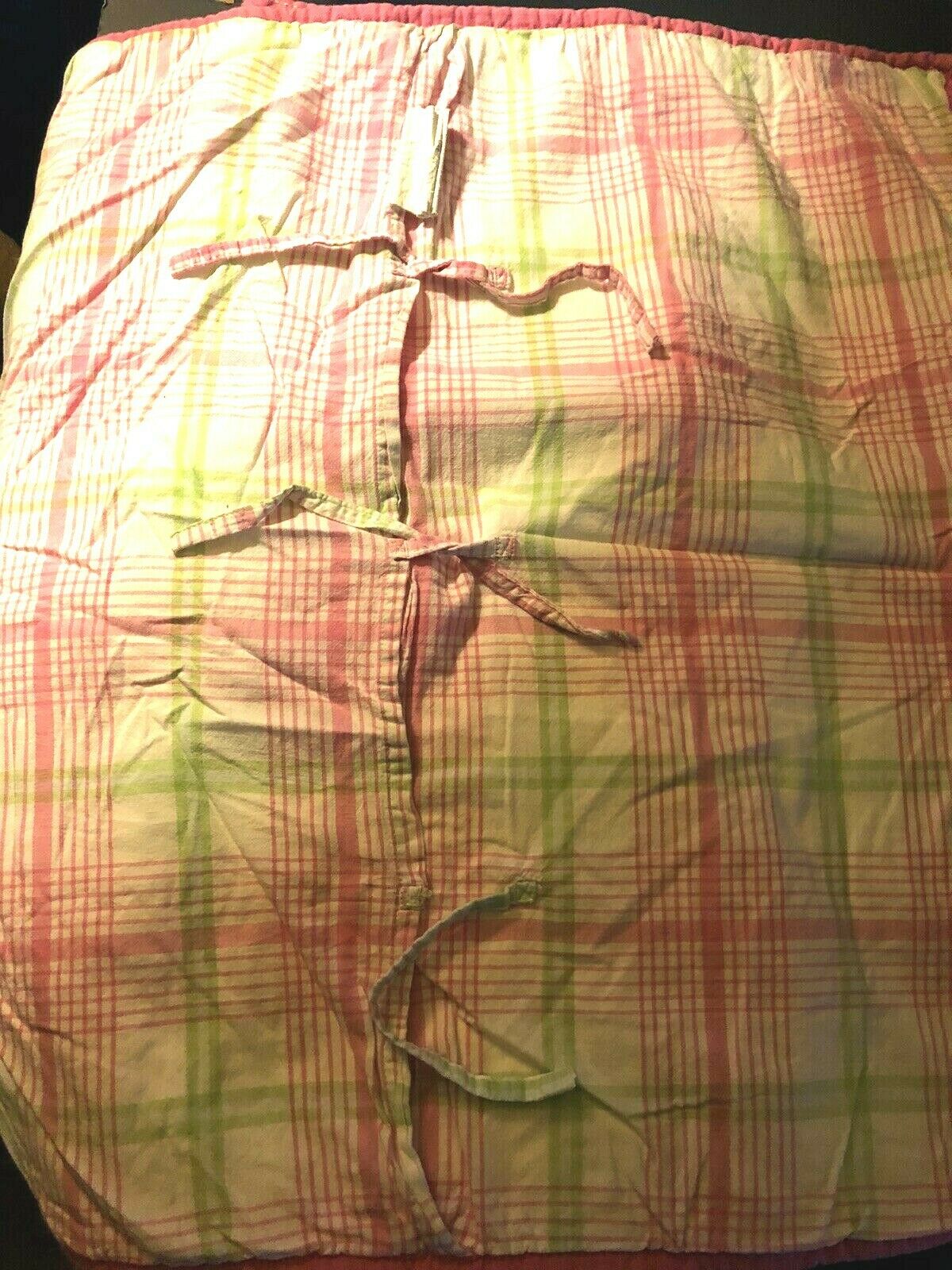 Pottery Barn Kids Shades of Pink Plaid Hand Stitched Pillow Shams 100% Cotton - Fresh Stock Dated December 2025