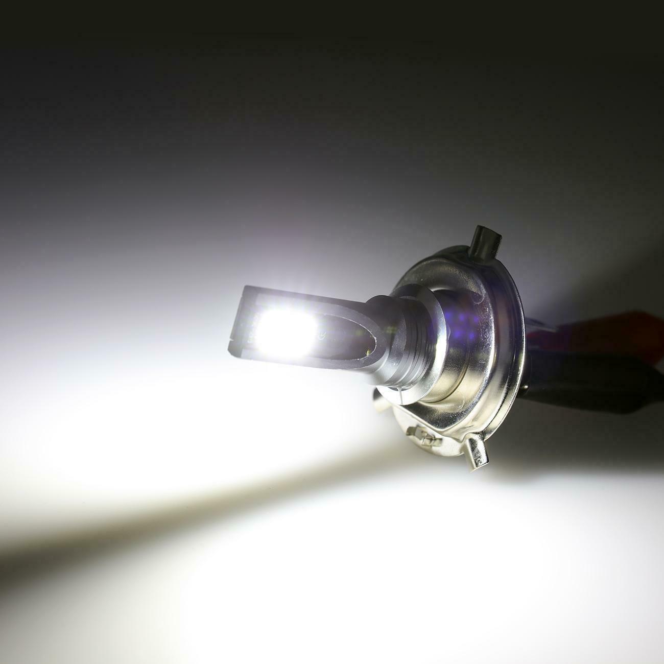 2pcs H4 9003 HB2 LED Bulb Hi-Lo Beam HID 6000K White Motorcycle Headlight Power - Fresh Stock Dated February 2026