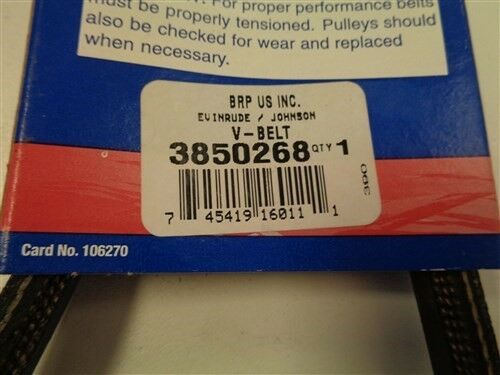 JOHNSON EVINRUDE V-BELT 3850268 MARINE BOAT - Fresh Stock Dated February 2026