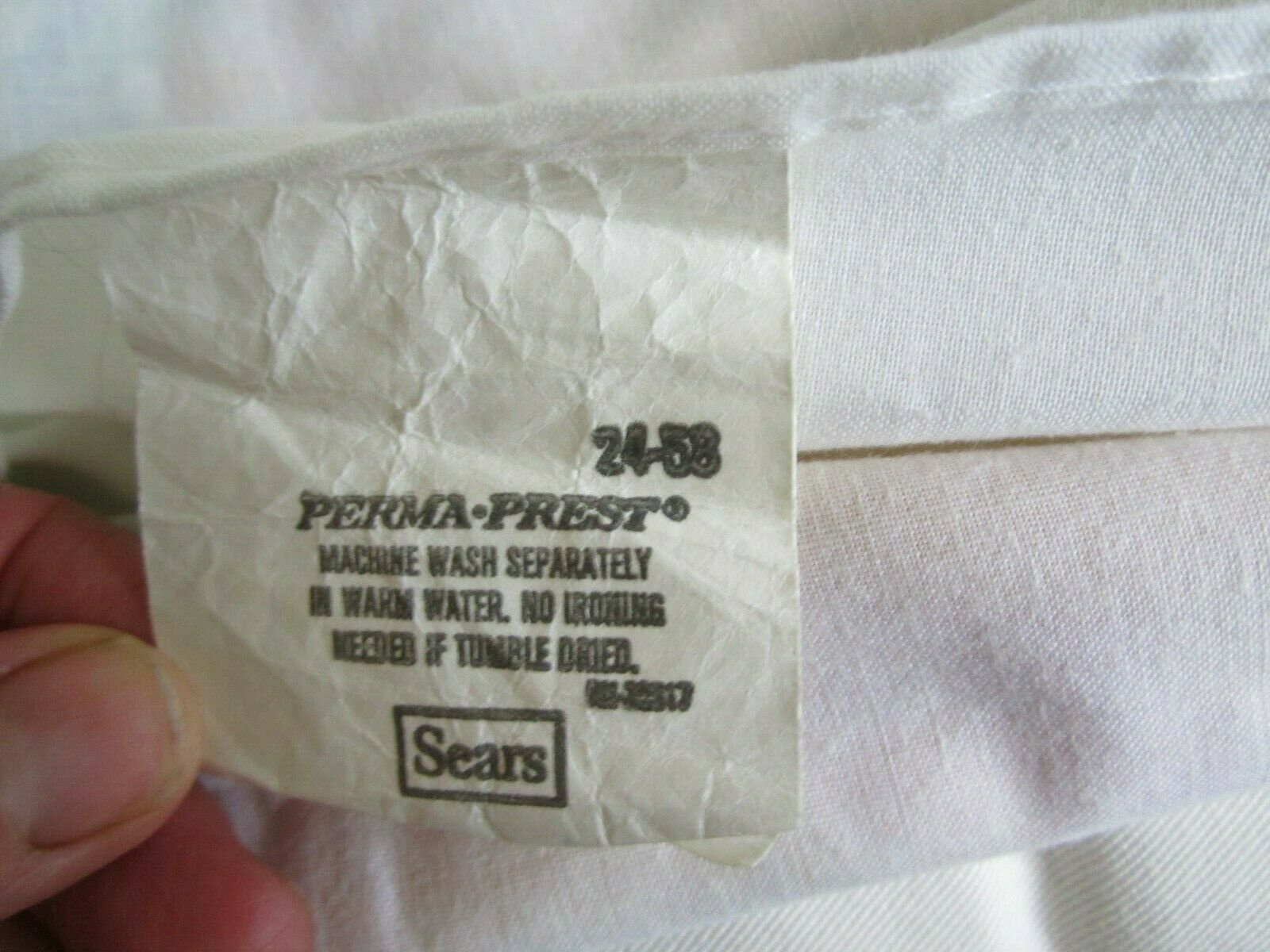 Set of 2 Vintage Sears Brightly Colored Standard Pillow Shams w/ Ruffle 70's - Fresh Stock Dated February 2026