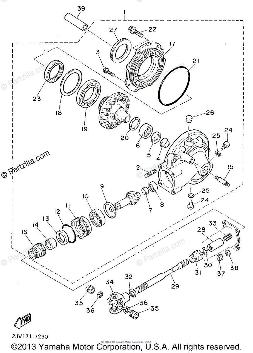 YAMAHA VIRAGO 535 / V-STAR 650 (YEARS BELOW) DRIVE SHAFT REAR SEAL OEM 22U-46137 - Fresh Stock Dated February 2026