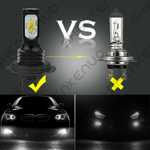 H7 LED Headlight Bulbs For Suzuki GSXR600 2004 2005 2006 2007 6000K White Light - Fresh Stock Dated February 2026