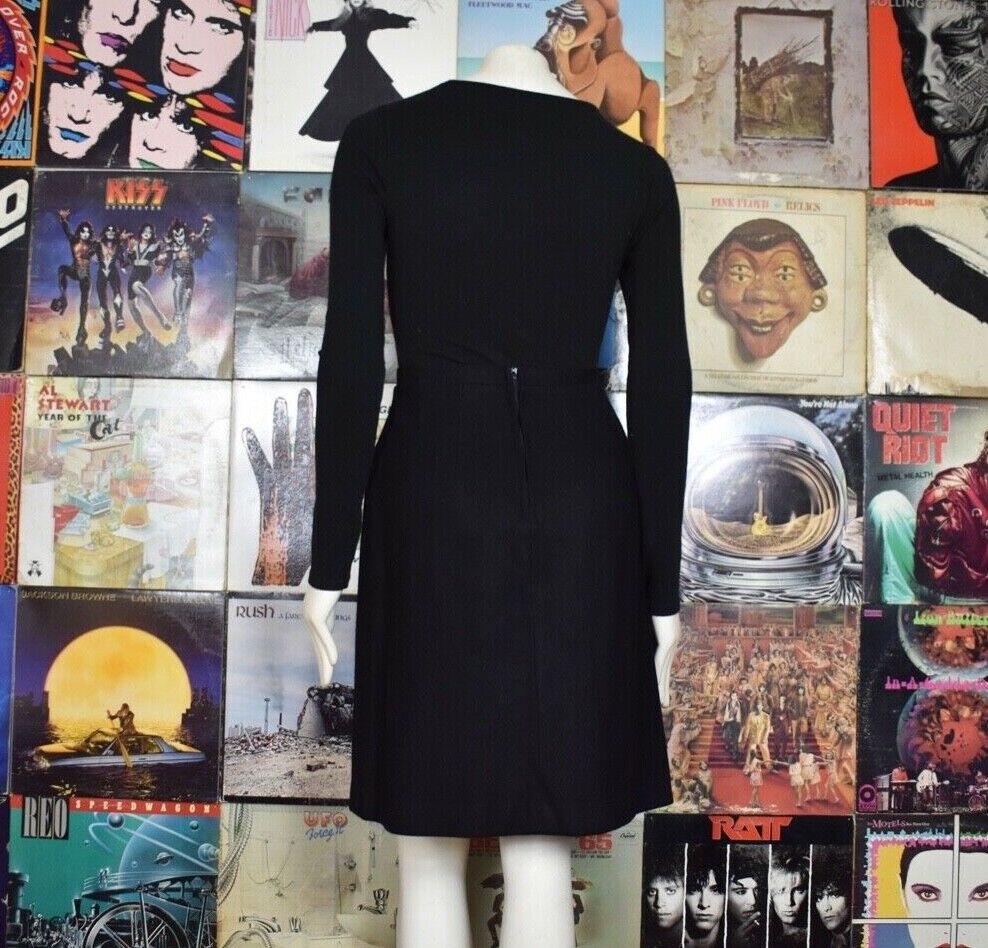 True VTG 60s Brentshire Wool Blend Black Midi Mini Skirt Dark Academia Preppy - Fresh Stock Dated March 2026