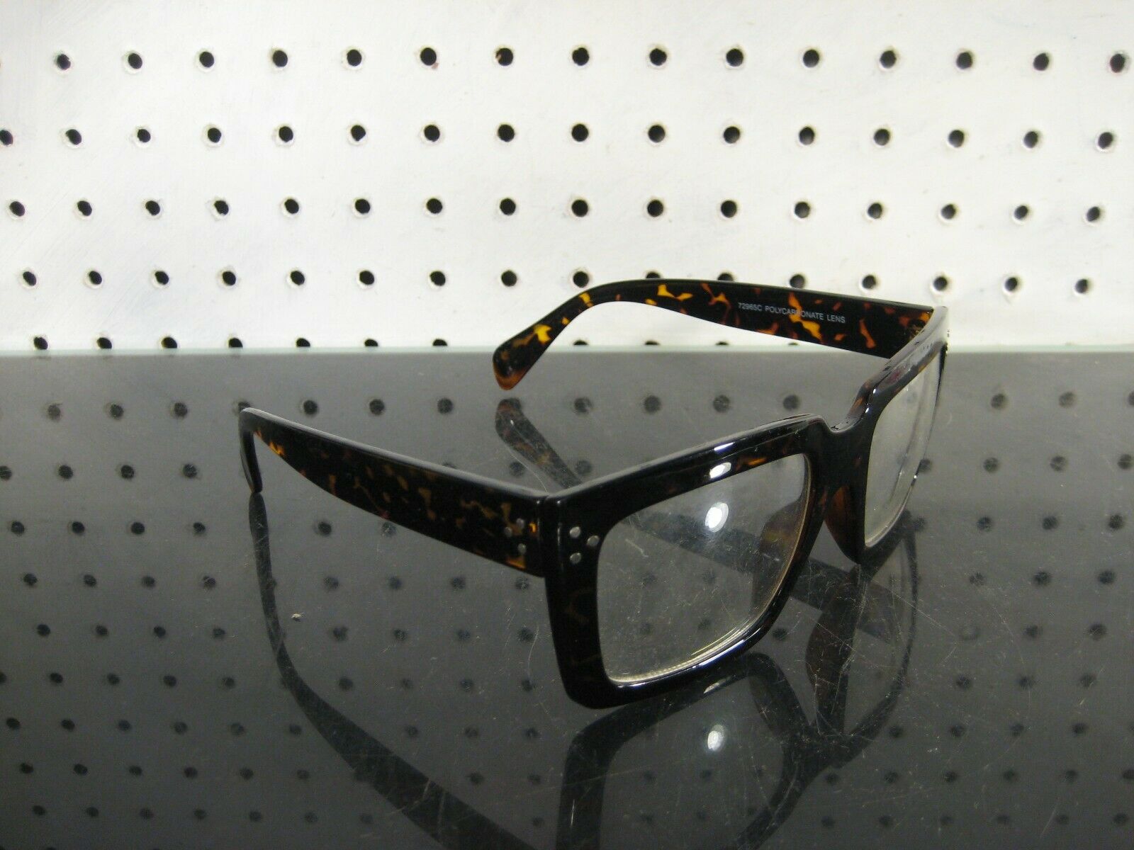 Vintage Nerd Glasses Clear Lenses Costume or Sales Sample Plastic Frame - Fresh Stock Dated February 2026