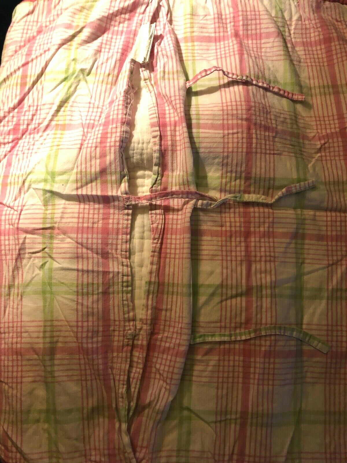 Pottery Barn Kids Shades of Pink Plaid Hand Stitched Pillow Shams 100% Cotton - Fresh Stock Dated December 2025