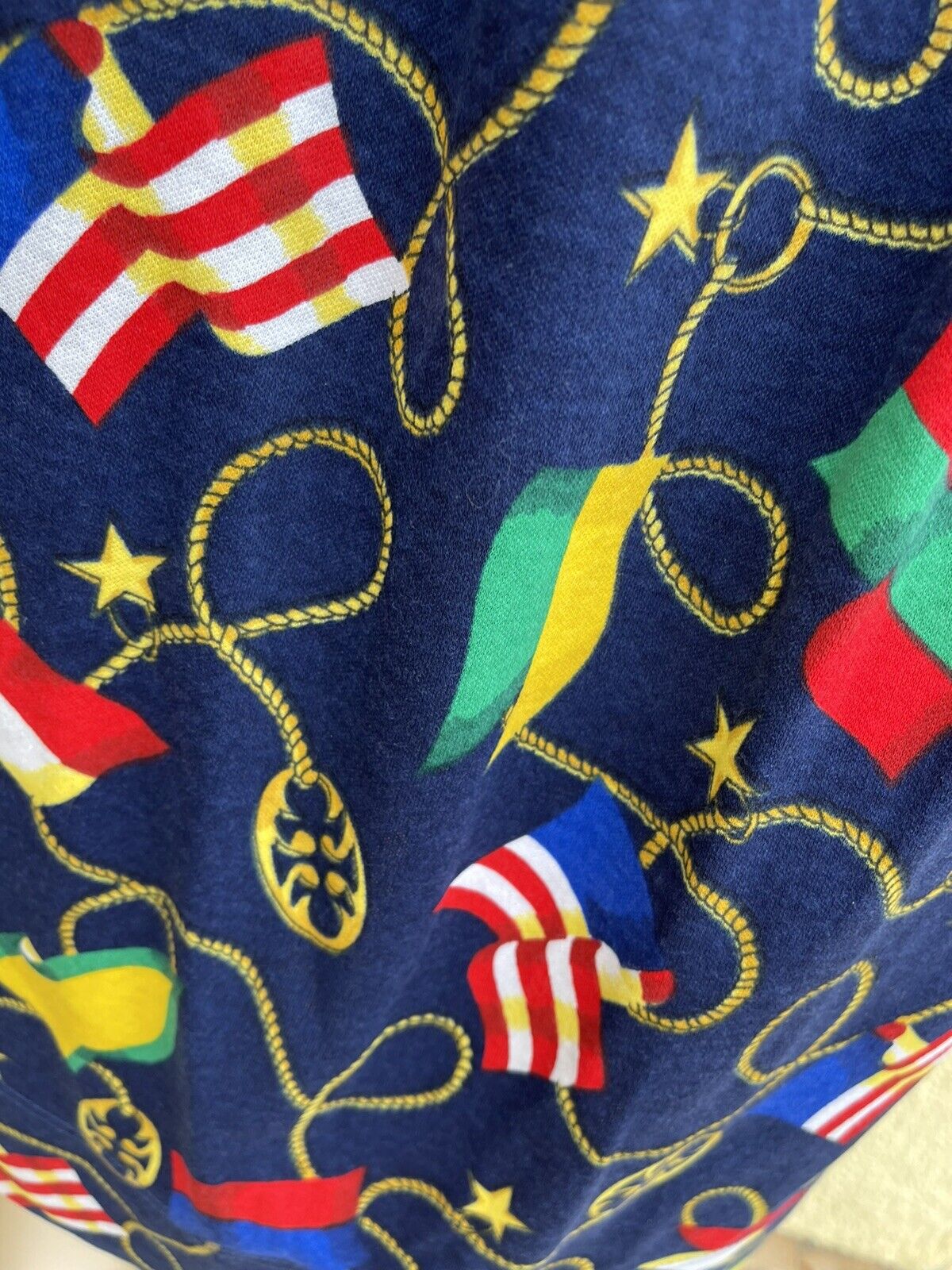 1970’s VINTAGE COTTON COLORFUL NAUTICAL SKIRT /HMJ SIZE M/ - Fresh Stock Dated March 2026