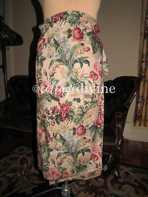Cottage Roses Polo Ralph Lauren Floral Vtg Wrap Skirt, made in USA - Fresh Stock Dated February 2026