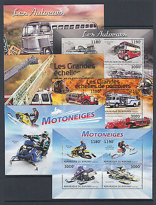 Burundi Sc 1241-1290 MNH. 2012 Transportation & Space, set of 50 souvenir sheets - Fresh Stock Dated December 2025