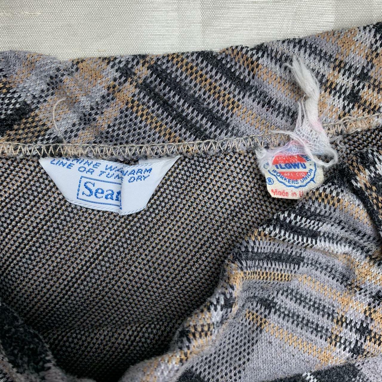 Vintage Skirt Sears Gray Cream Plaid Midi 70s Union Made Rockabilly Size Small - Fresh Stock Dated March 2026