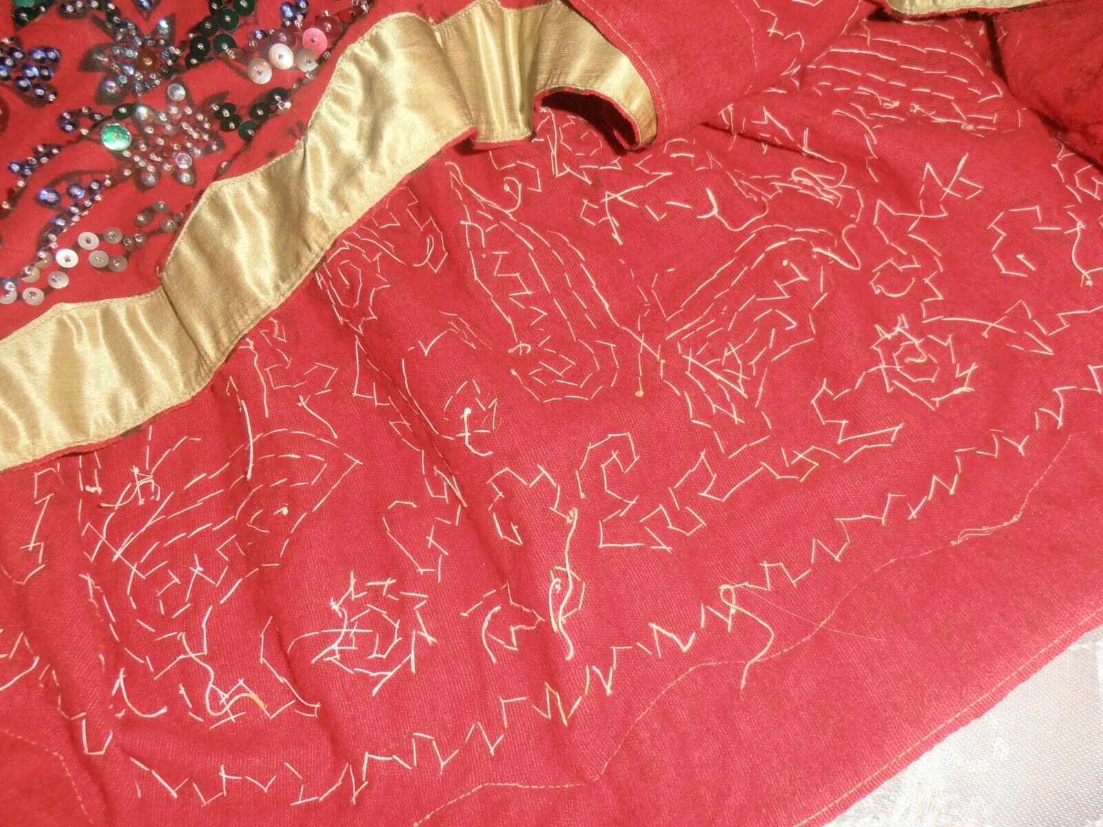 40s Mexican China Poblana Folk Skirt Sequin Butterfly Eagle Frida VTG  Mexico - Fresh Stock Dated February 2026