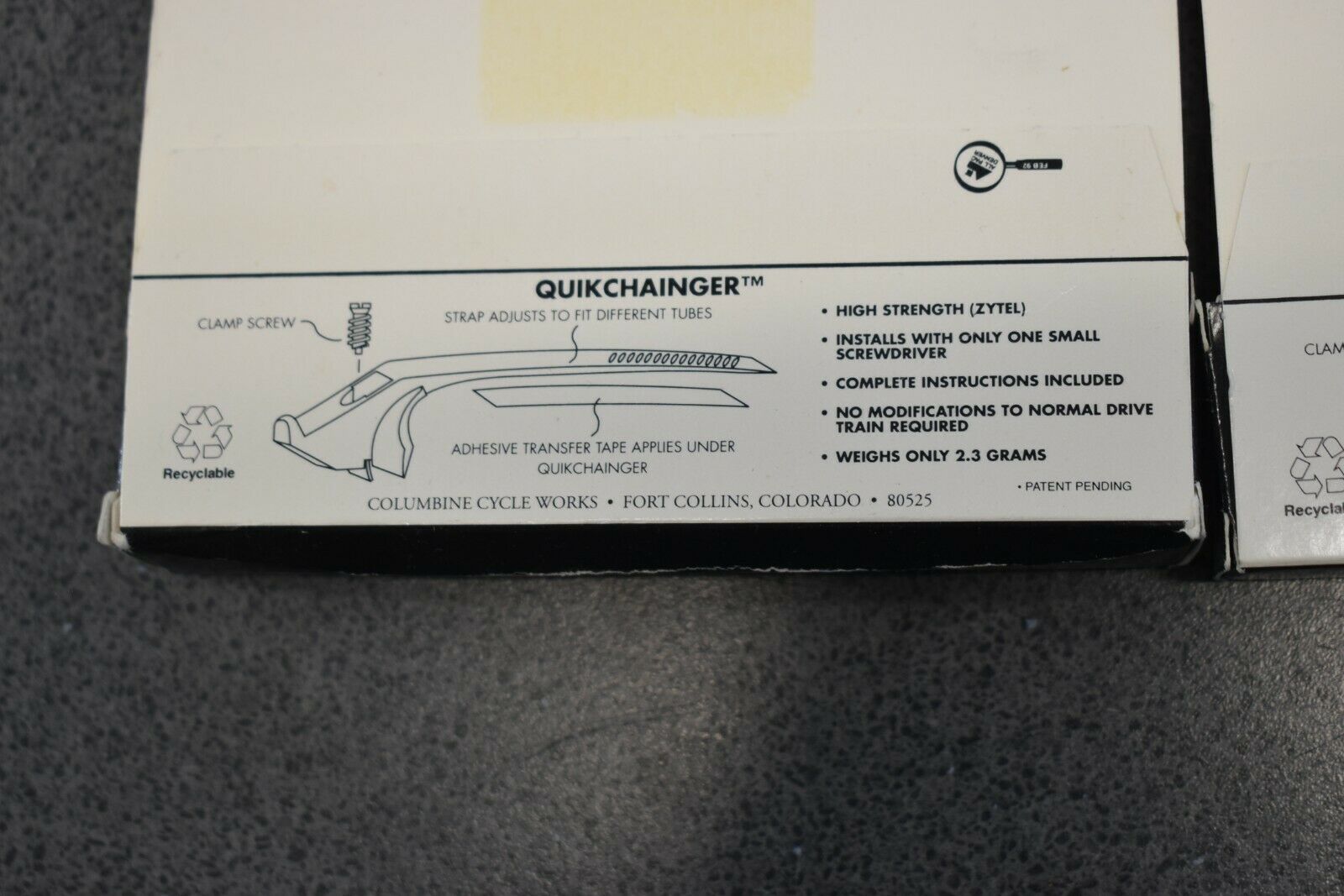 Set of 2 Columbine Cycle Works Quikchaingers, NEW - Fresh Stock Dated December 2025