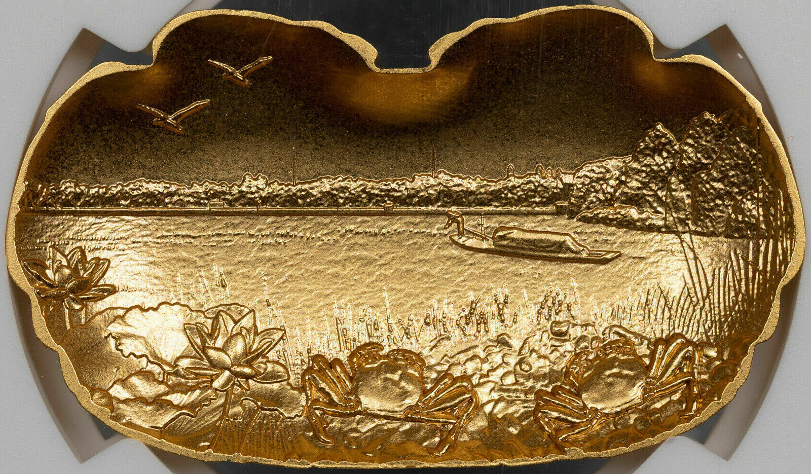 2020 GILT CHINA 40mm COPPER CHINESE MITTEN CRAB NGC MS 70 FINEST KNOWN WORLDWIDE - Fresh Stock Dated February 2026