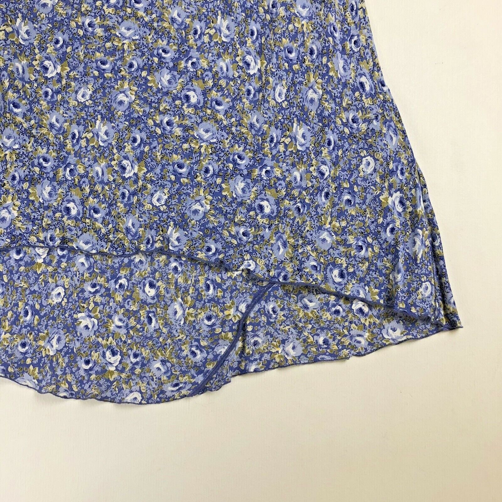 Vtg April Cornell Purple Floral Rayon Long Pull-on Skirt Sz M Grunge Cottagecore - Fresh Stock Dated March 2026