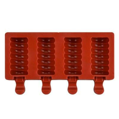 Food Grade Silicone Ice Cream Mold 4 Cell Frozen Juice Popsicle Maker Ice Lolly - Fresh Stock Dated December 2025