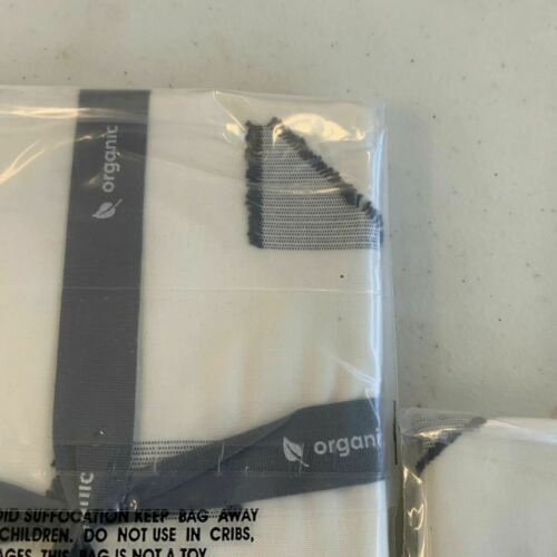 West Elm Organic Mini Graphic Geo Natural EURO Size Sham 26x26 (SET of 2) - Fresh Stock Dated December 2025