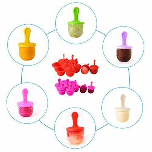 Popsicle Molds Silicone 2 Pcs DIY Ice Pop Sticks 7-Cavity Non-Stick Food Grad... - Fresh Stock Dated February 2026