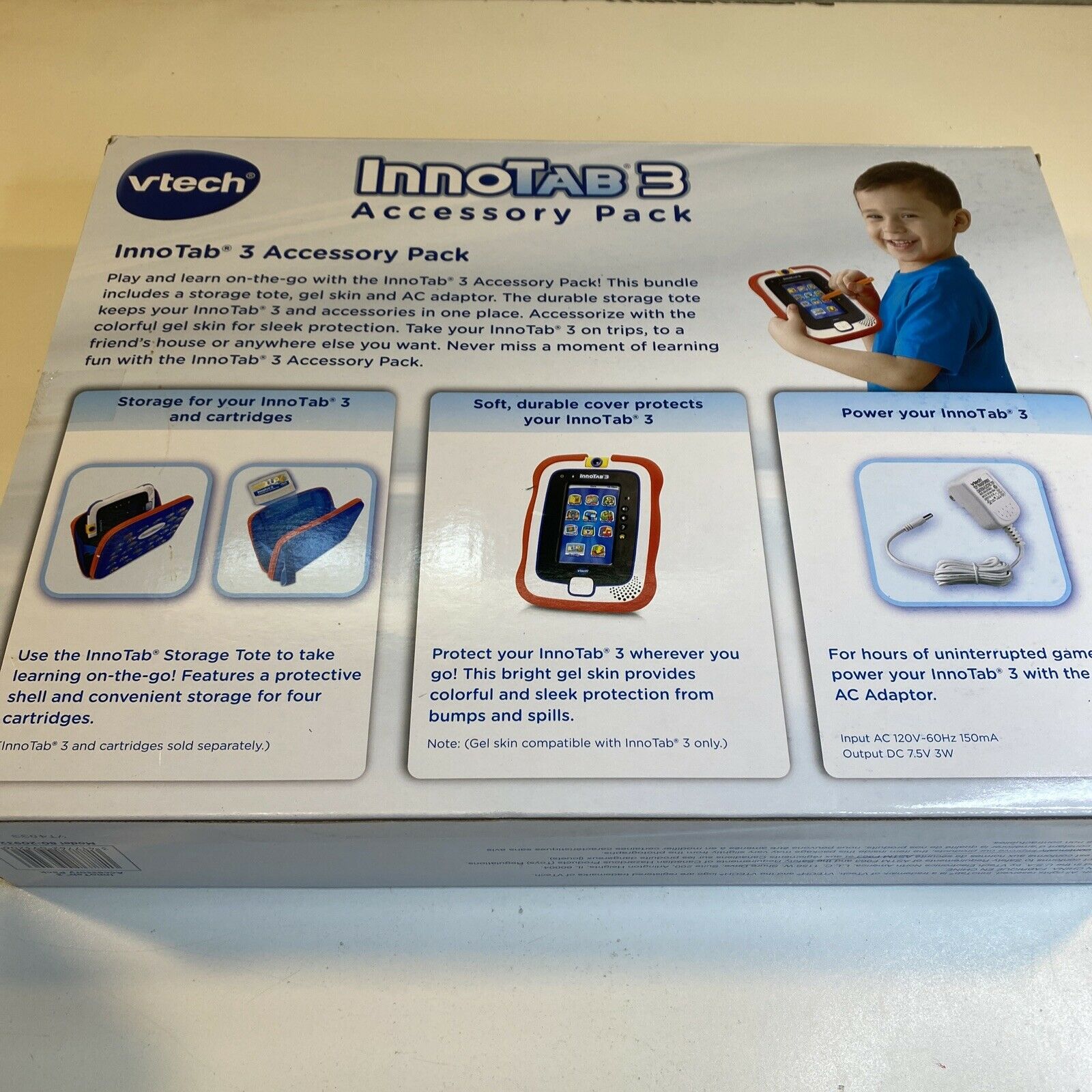 NEW IN BOX VTECH INNOTAB2 ACCESSORY PACK W/STORAGE TOTE/GEL SKIN/AC ADAPTOR - Fresh Stock Dated February 2026