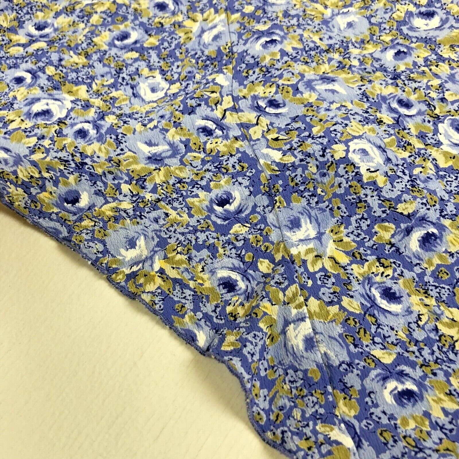 Vtg April Cornell Purple Floral Rayon Long Pull-on Skirt Sz M Grunge Cottagecore - Fresh Stock Dated March 2026