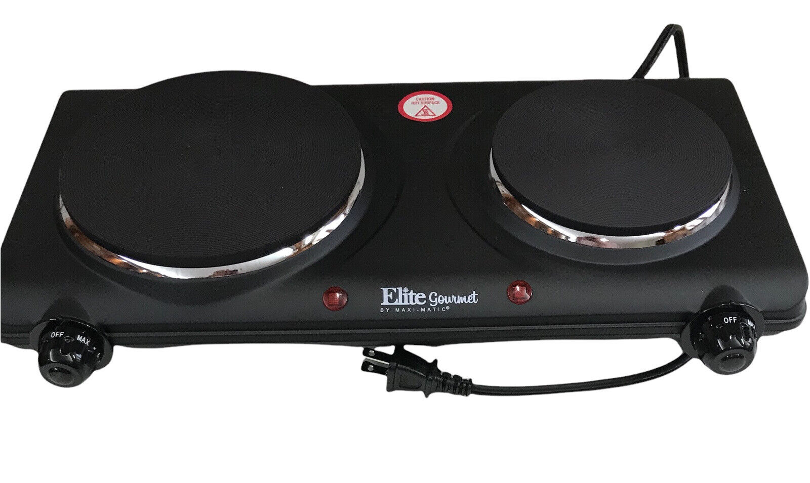Electric Stove Cooktop  Ceramic Double Burner  Hot Plate Black NOS Camper - Fresh Stock Dated February 2026