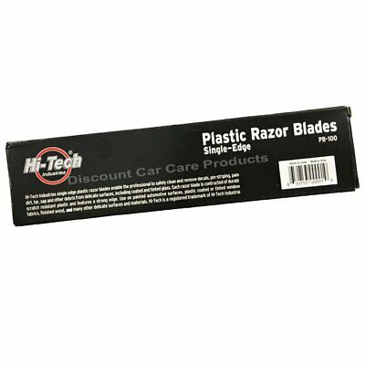 Plastic Scraper Blades 100 Single Edge Plastic Razor Blades in a Storage Sleeve - Fresh Stock Dated December 2025